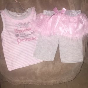 Sparkle Like A Princess Tulle Top & Tutu Leggings